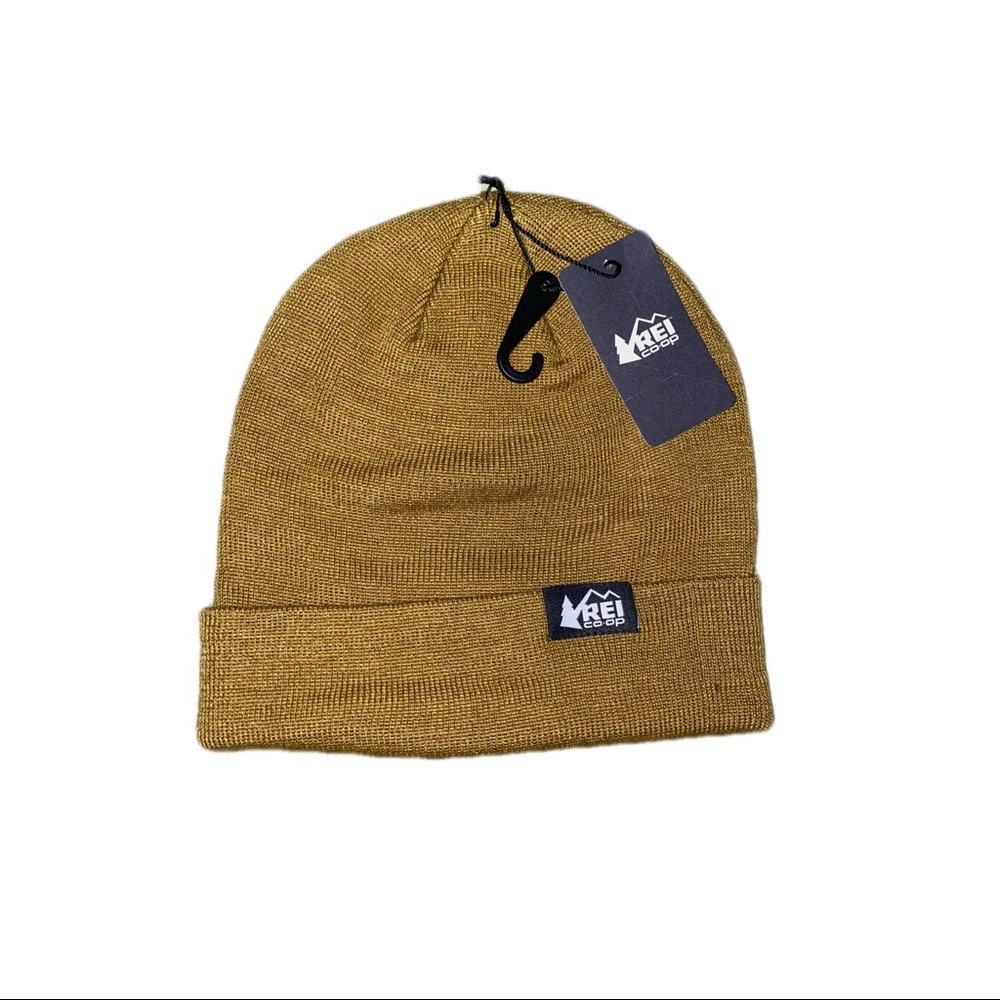 REI Mossy Gold Heather Beanie Wool Blend (unisex)